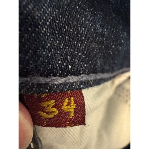 Seven For All Mankind Mens Standard Jeans Size 34 Dark Wash Classic Blue Denim - Picture 5 of 7